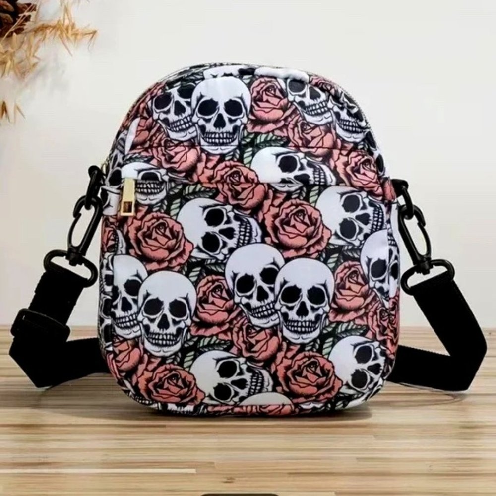 Flower & Skull Mini Backpack